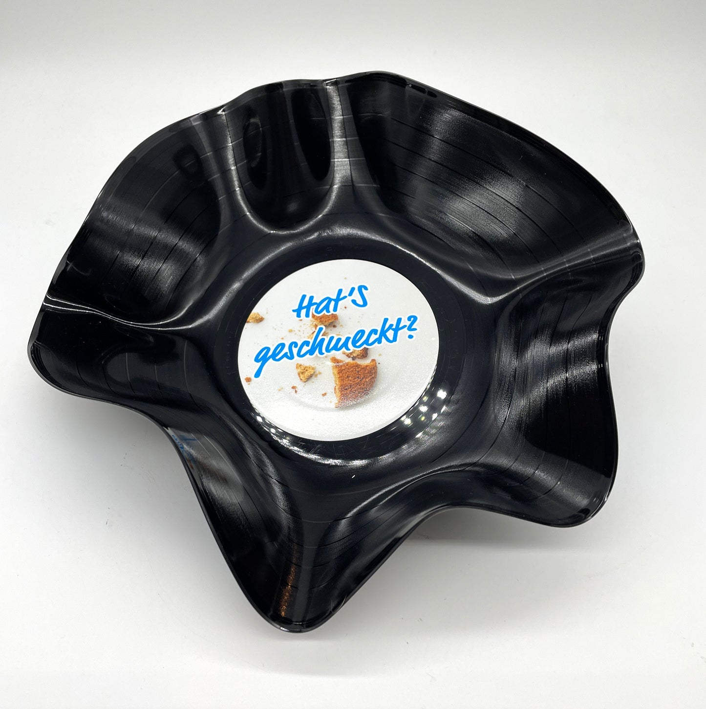 Schallplatten Schalen 2 Stk.  handgefertigt aus Vintage upcycled Vinyl Schallplatten, Upcycling