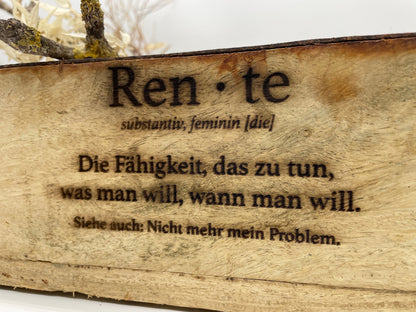 Antike Ziegelform Holz mit Gravur „LOVE“ – Vintage Deko