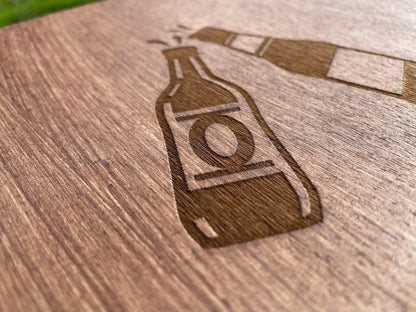 Bierkastensitz, Holz, personalisiert, Geschenk für Männer, Mobile Bierbank, Vatertag, Bierkistensitz, Sitzauflage für Bierkiste
