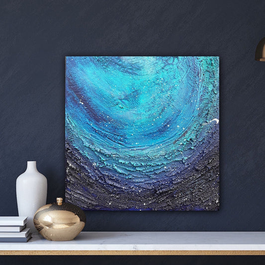 Abstraktes Acryl-Gemälde | handgemalt auf Leinwand 40x40 cm | modernes, individuelles Geschenk | Unikat