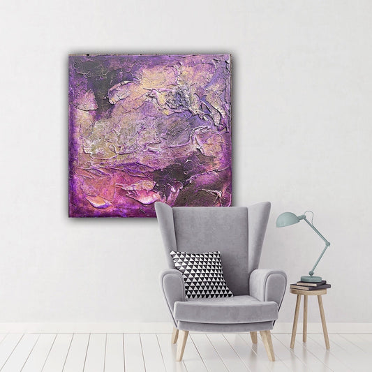 Abstraktes Acryl-Gemälde | handgemalt auf Leinwand 40x40 cm | modernes, individuelles Geschenk | Unikat