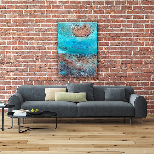 Acryl Gemälde „Rough Landscape“ 50x70 cm Unikat