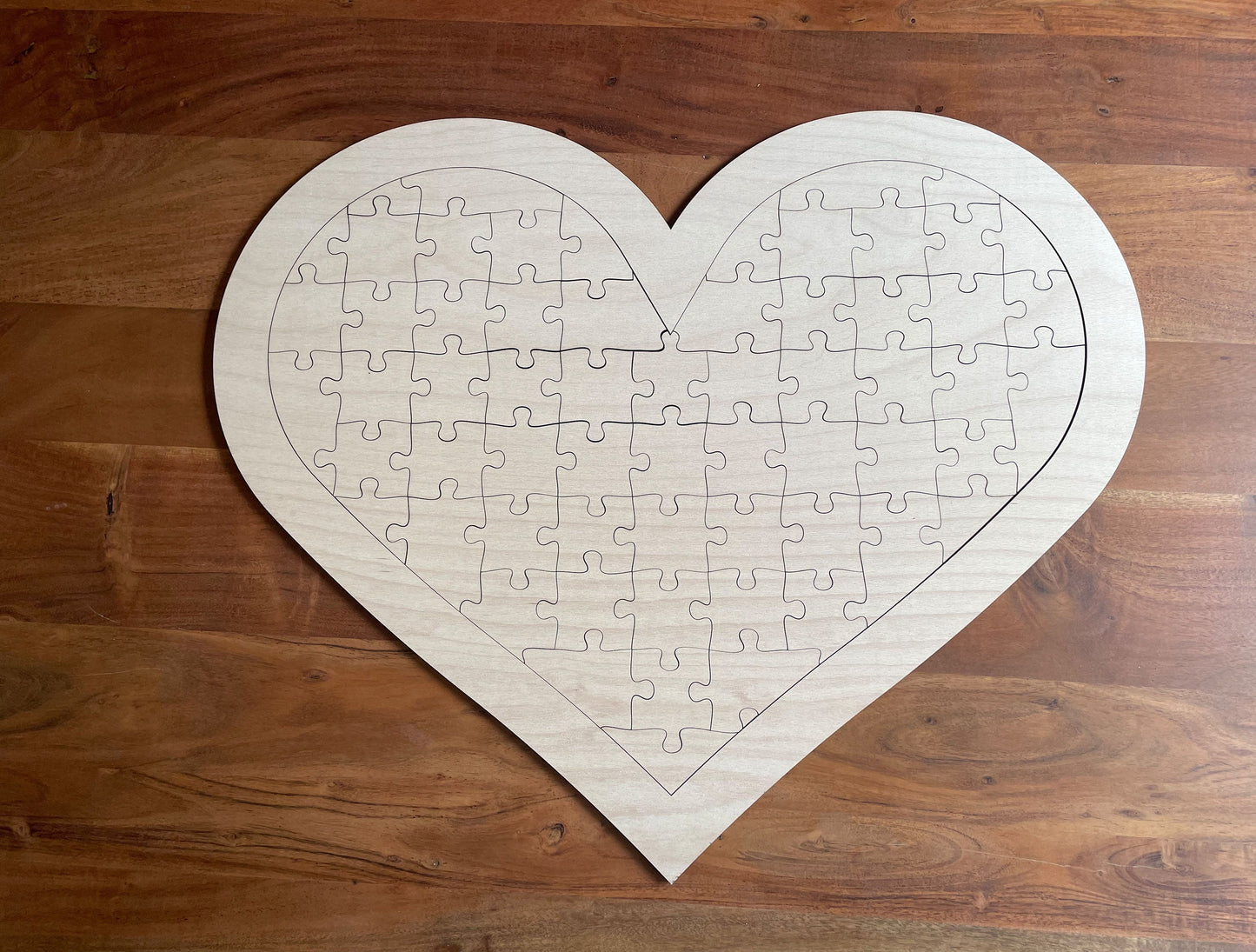 Herz Holzpuzzle Gästebuch Hochzeit 75x59 cm