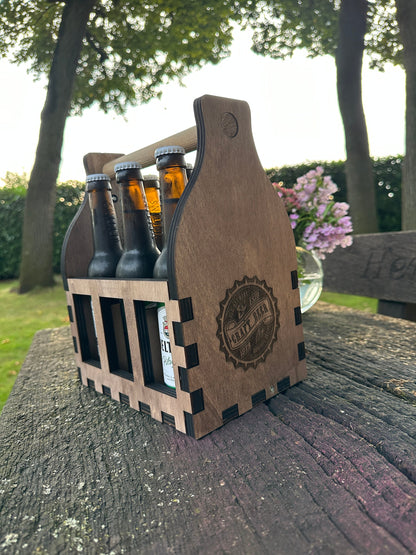 Bier Caddy für 0,5l Flaschen, Männerhandtasche, Bierhalter, Vatertag