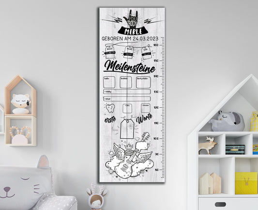 personalisierte Messlatte für Kinder | Kinderzimmer | Meilensteintafel | Kindermesslatte | Geburtsgeschenk | Taufe