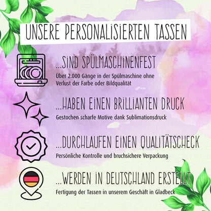 Tasse mit Spruch "Glück ist, wenn der Bass einsetzt'" Kaffeetasse | Kaffeebecher