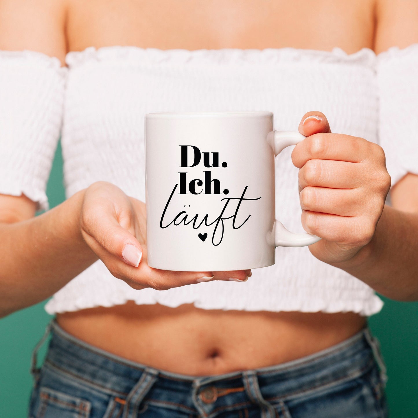 Tasse mit Spruch "Du. Ich. Läuft" Kaffeetasse | Kaffeebecher