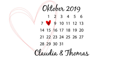 Valentinstagsgeschenk | Tasse mit Jahrestag  | Kalender | Partnertasse | Geschenk Mann Frau Freundin | Tasse mit Datum | Liebe