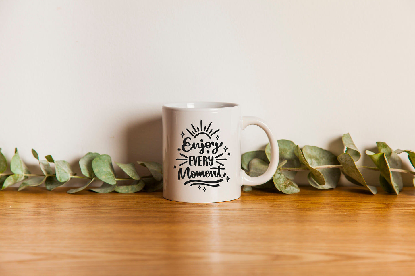 Enjoy Every Moment Tasse - Kaffeetasse Spruch Geschenk - Keramik Becher